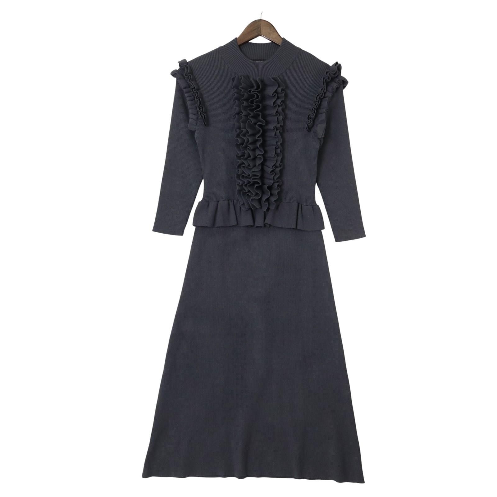 CORCOVADO コルコバード フリルリブニットワンピース