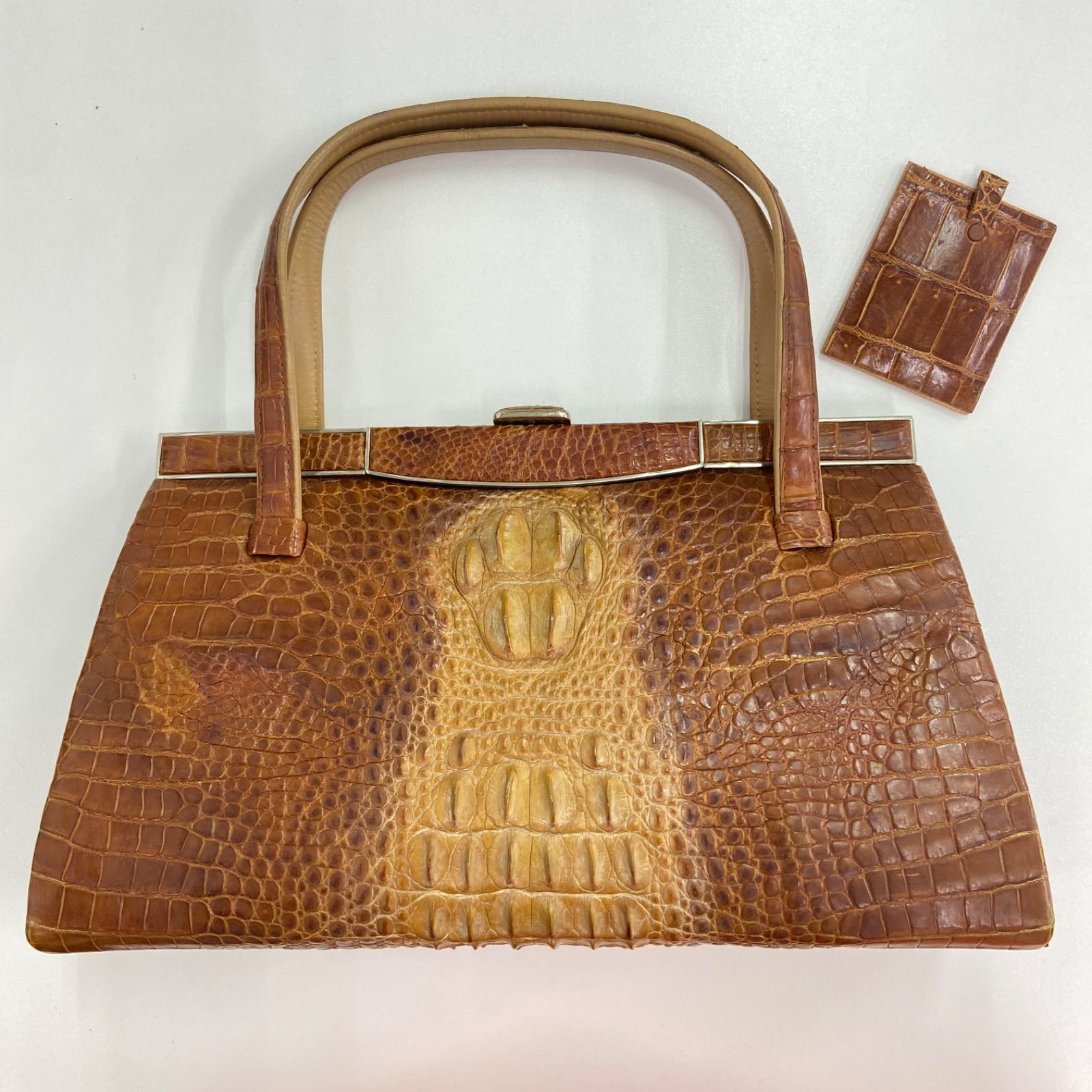 クロコダイル レザー ハンドバッグ ヴィンテージ