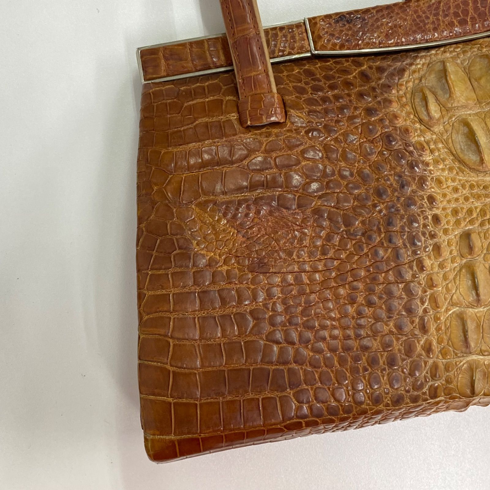 クロコダイル レザー ハンドバッグ ヴィンテージ