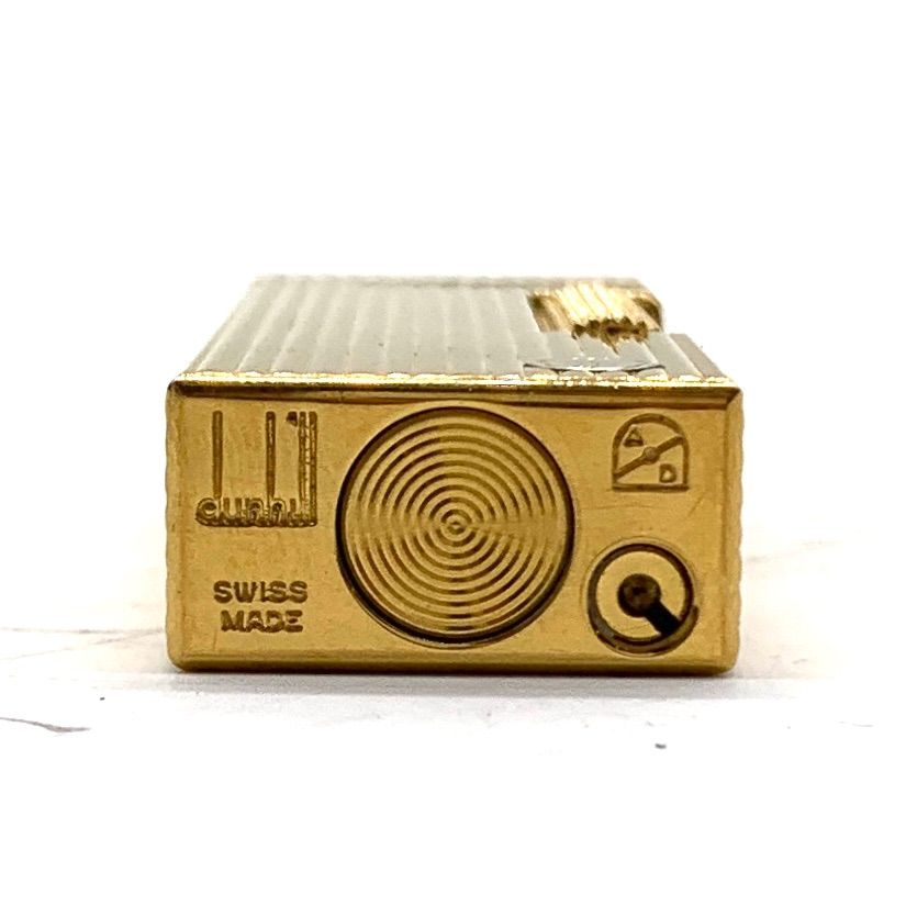 良い 【火花未確認】Dunhill ガスライター ゴールド 箱付き d719