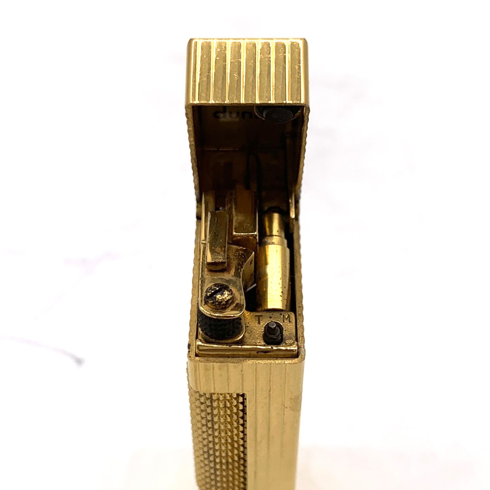 良い 【火花未確認】Dunhill ガスライター ゴールド 箱付き d719
