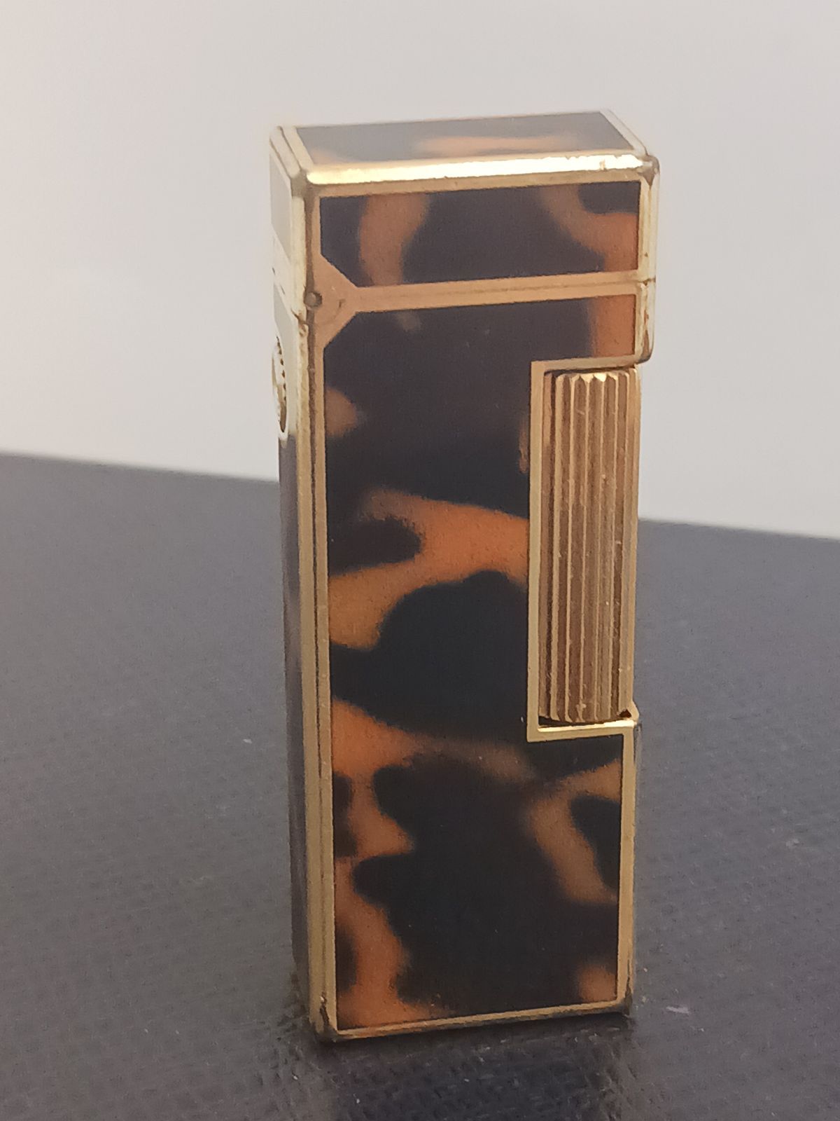 ライターdunhill ダンヒル ガスライター べっ甲柄 マーブル×ゴールド