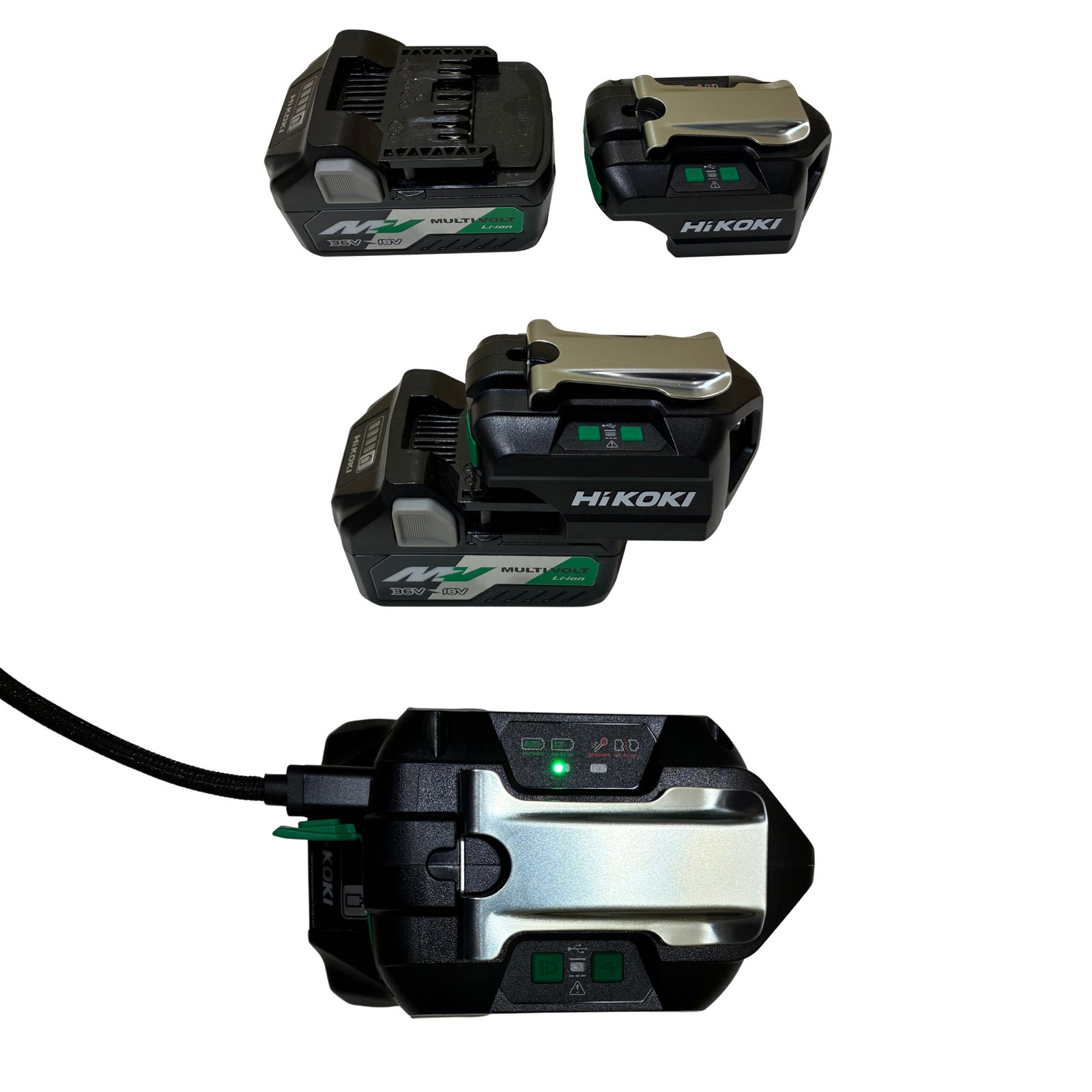  HiKOKI UC 18 DA 超小型充電器 Type C使用 14 4 V MV対応 PD 65 W LEDライト付 コンパクト マルチボルト 小さい 充電器 充電器 周辺機器