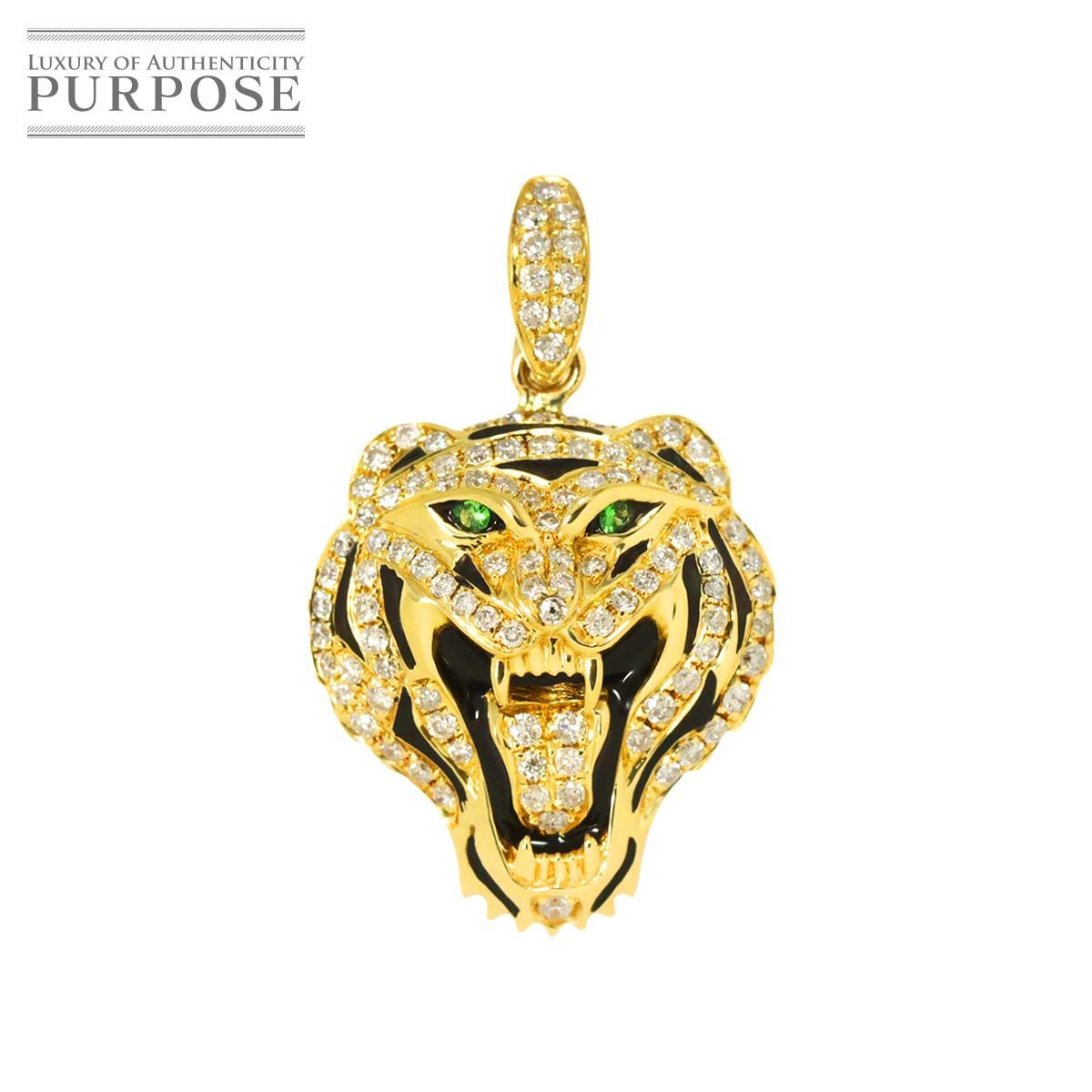 K18/ガーネットトップ ダイヤ 0.50ct ガーネット 0.02ct ペンダント トップ K18 YG イエロー