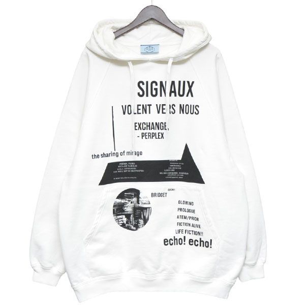 PRADA プラダ 2021SS グラフィックプリント オーバーサイズ フーディ