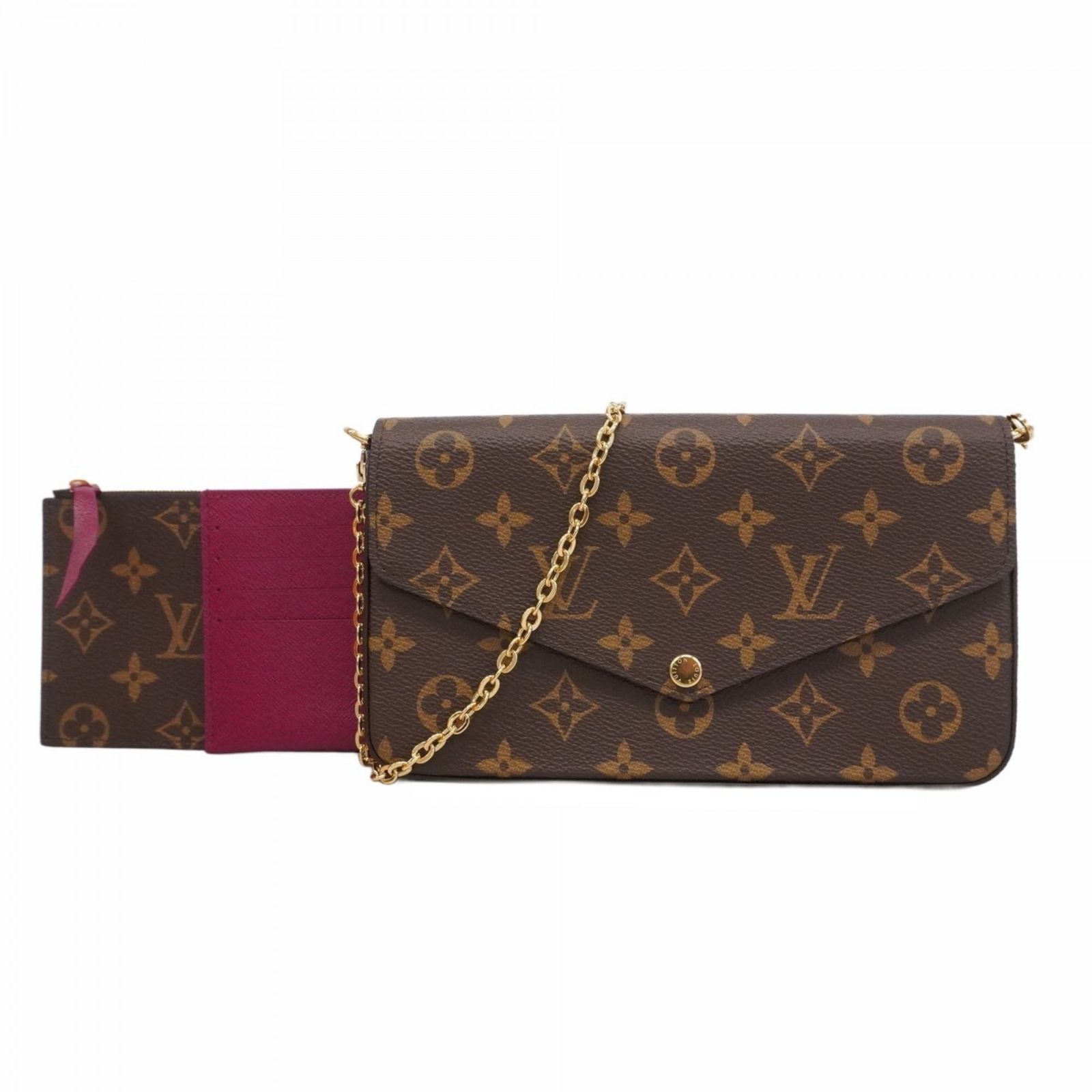 ルイ ヴィトン Louis Vuitton ルイ ヴィトン ショルダーウォレット モノグラム ポシェットフェリシー M81896 フューシャレディース