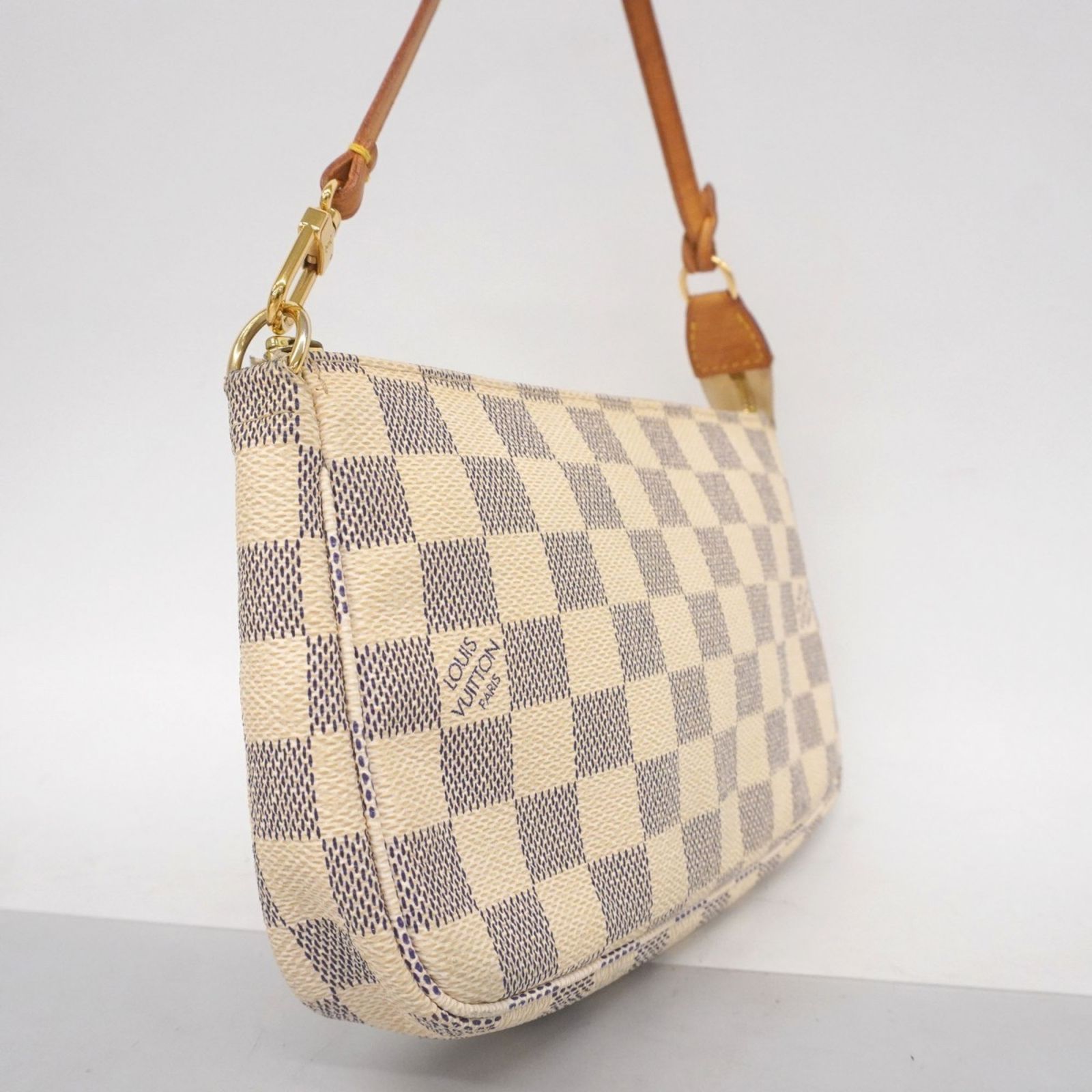 ルイ ヴィトン Louis Vuitton ルイ ヴィトン ポーチ ダミエ アズール ポシェットアクセソワール N51986 ホワイトレディース