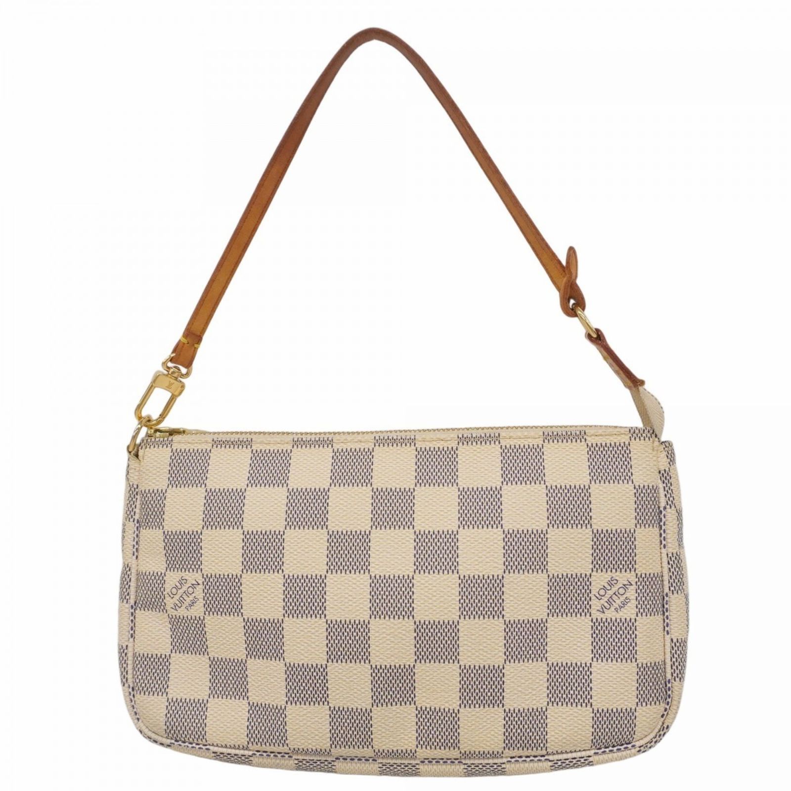 ルイ ヴィトン Louis Vuitton ルイ ヴィトン ポーチ ダミエ アズール ポシェットアクセソワール N51986 ホワイトレディース