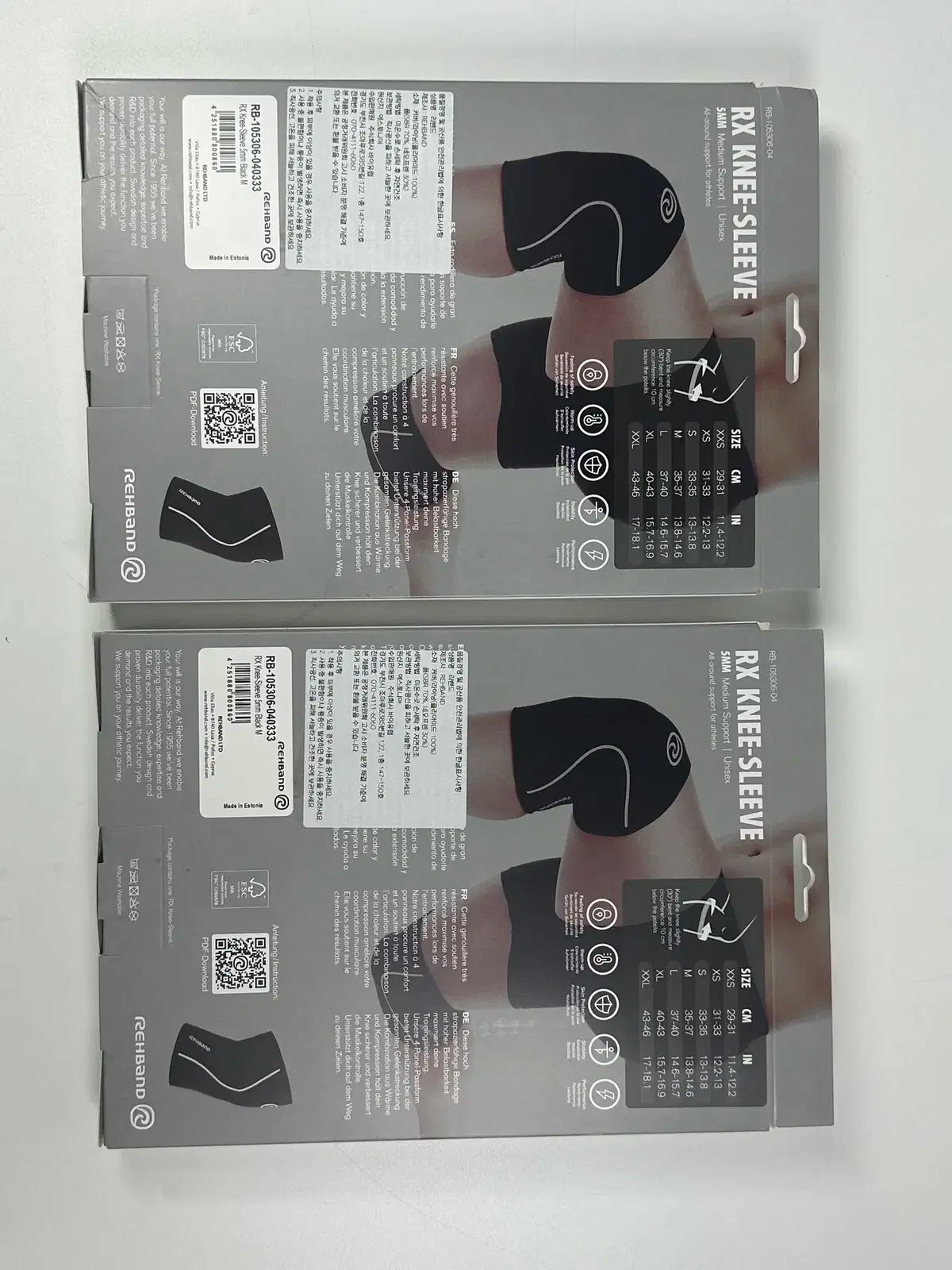 11 14 2番 LEEバンド 膝サポーター RX 5 mm ブラック M セット