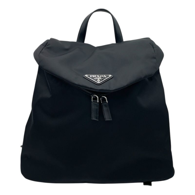プラダ PRADA トライアングルロゴ バックバック 2VZ089 ブラック SV金具 ナイロン レザー レディース リュック デイパック