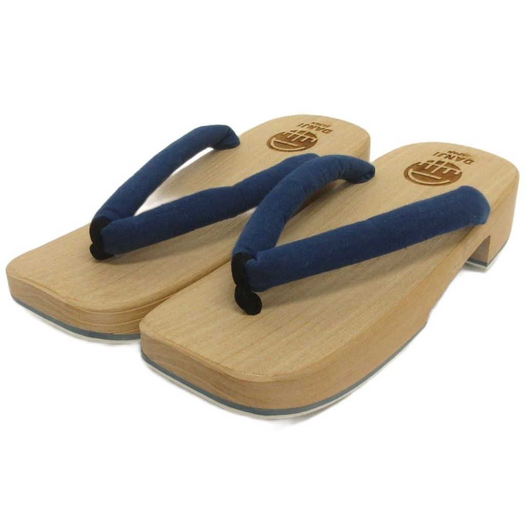 ダンジジャパン DANJI JAPAN 雪駄 下駄 会津桐 藍染 ネイビー 8.5寸
