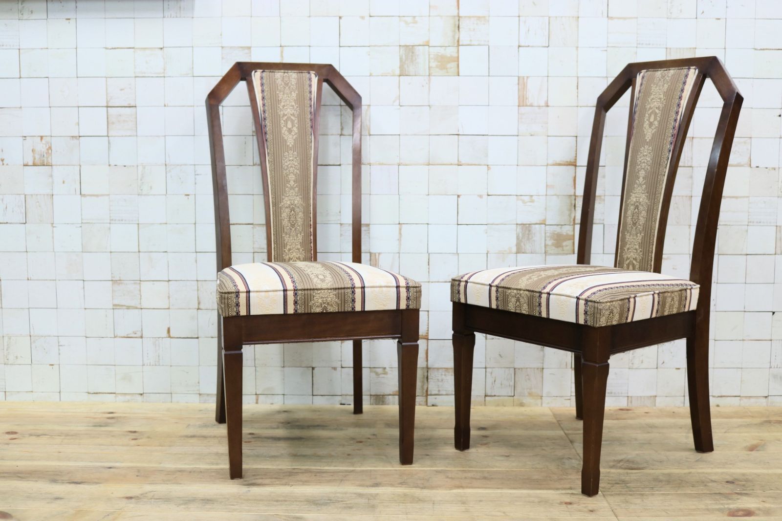 GMIK 589 maruni マルニ 地中海 ニースII ダイニングチェア 2脚 食卓椅子 ファブリック クラシック アンティーク ヨーロピアン