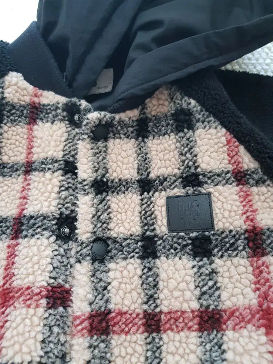 ダックスキッズ CHECK ボア フリース フード アウター 140 その他 ジャケット ブルゾン キッズ服(100cm~)