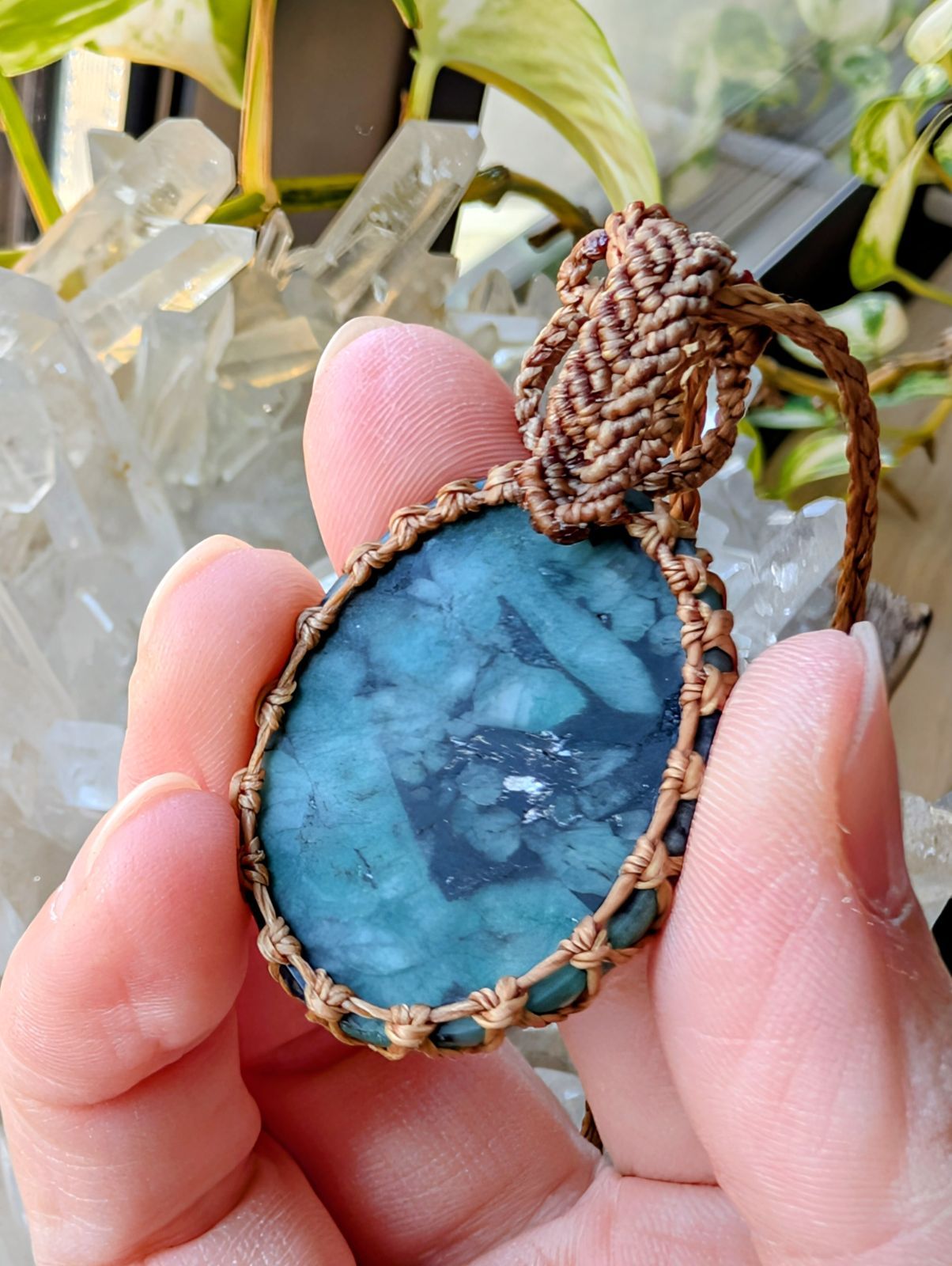 マクラメ編みネックレス 455