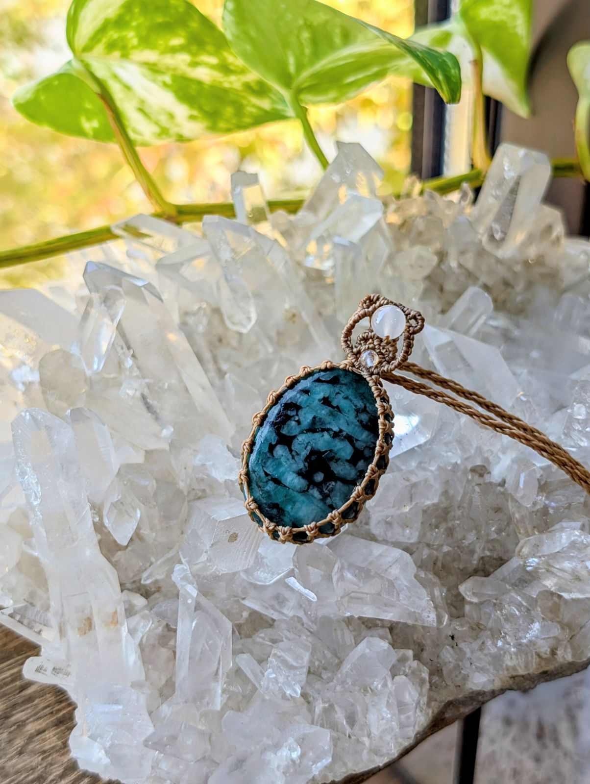 マクラメ編みネックレス 455