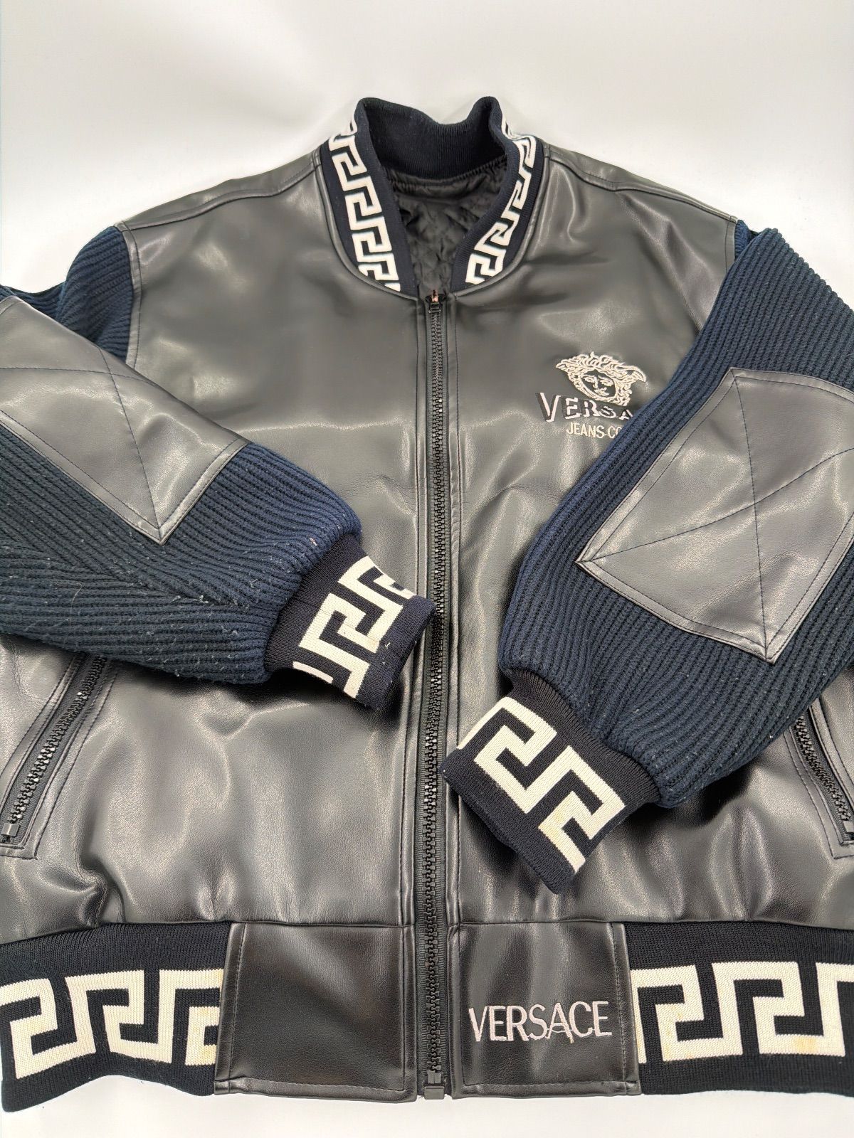 VERSACE JEANS COUTURE ヴァルサーチ レザージャケット スタジャン 革