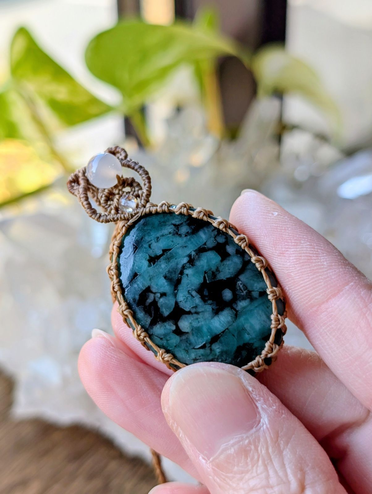 マクラメ編みネックレス 455