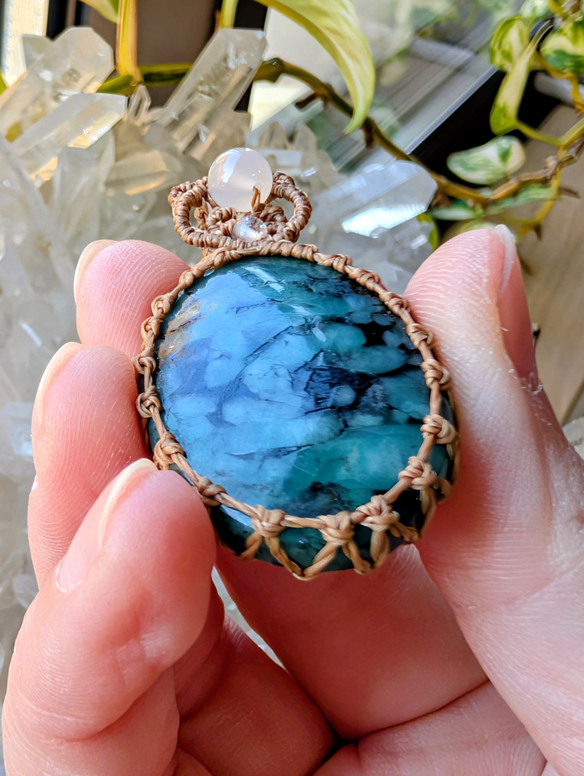 455 マクラメネックレス