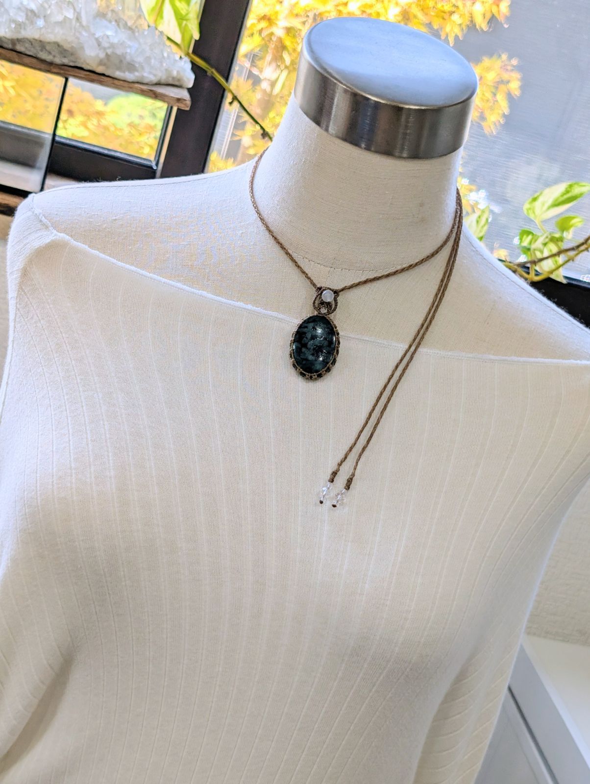 マクラメ編みネックレス 455