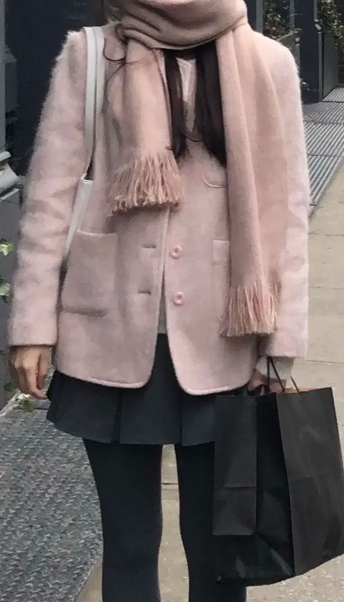 ローニュア アンド パイナップル ハーフコート ピンク