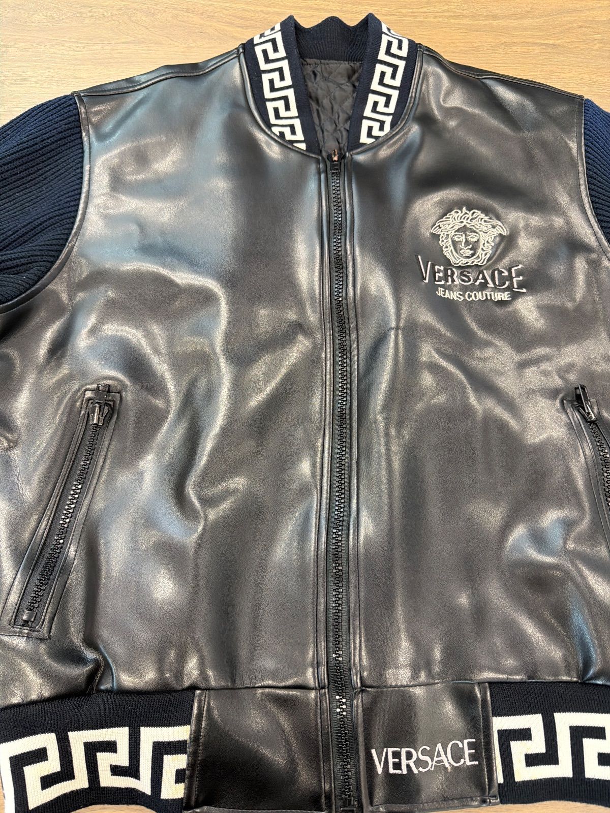 VERSACE JEANS COUTURE ヴァルサーチ レザージャケット スタジャン 革