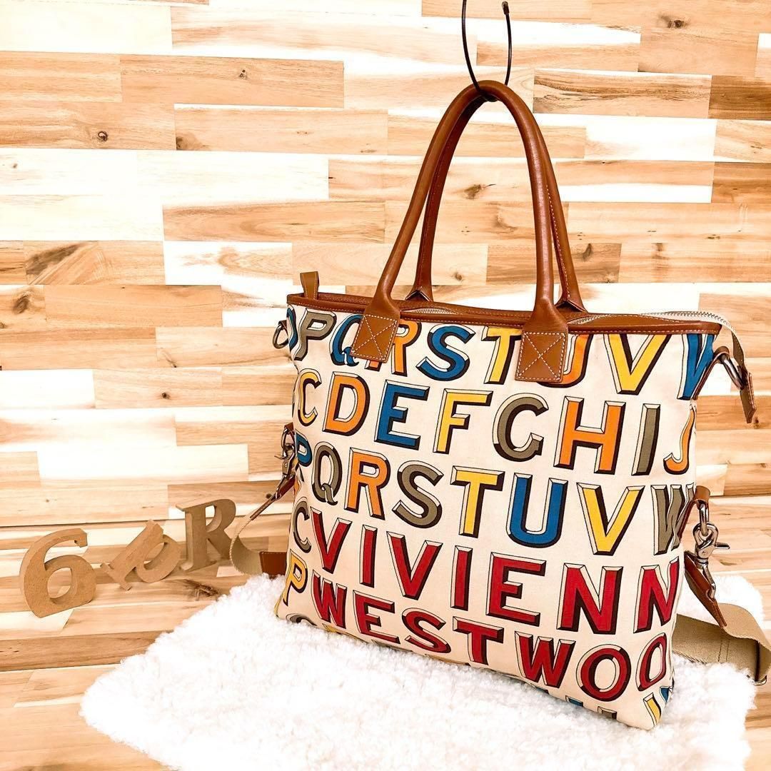 レア【ヴィヴィアンウエストウッド】キャンバス ショルダーバッグ2w