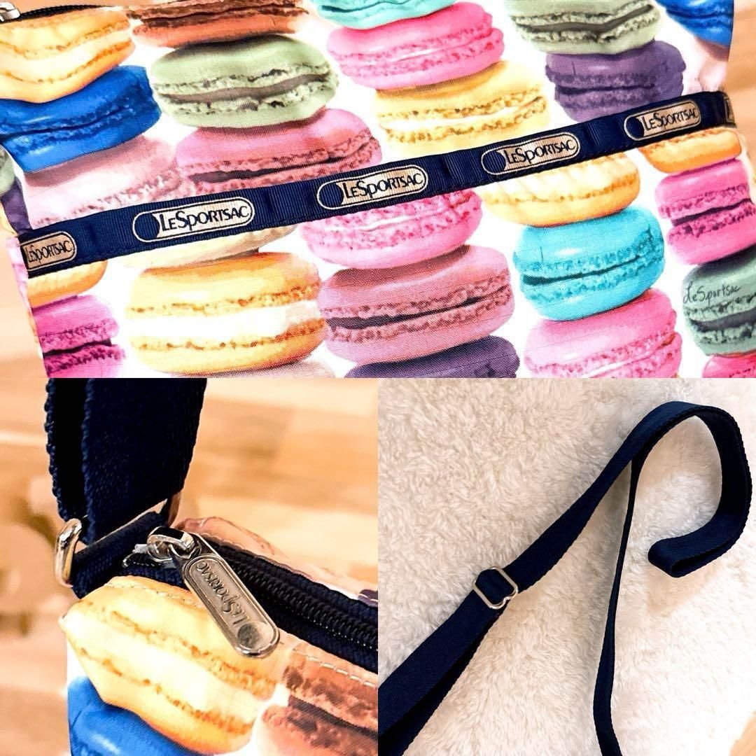 レスポートサック】カラフル マカロン スイーツ ショルダーバッグ 総柄  