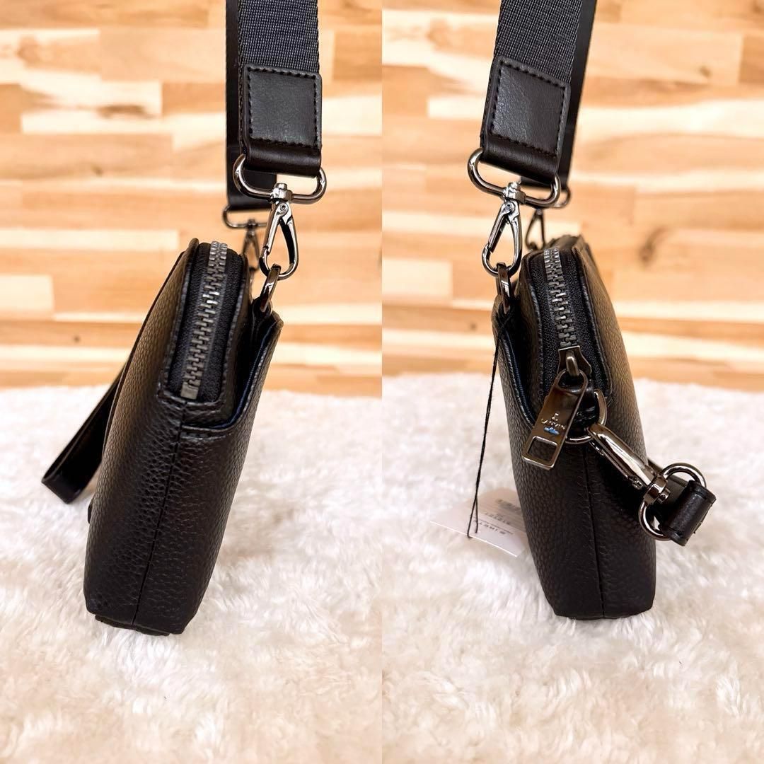 未使用【ランバン】レザー 2wayショルダーバッグ クラッチバッグ 未使用【ランバン】レザー 2wayショルダーバッグ クラッチバッグ