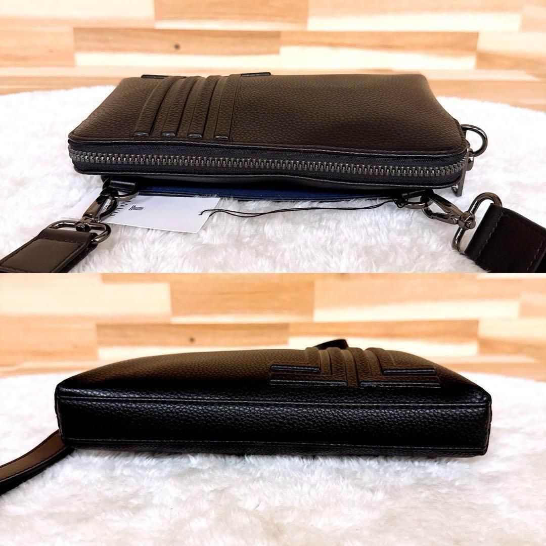 未使用【ランバン】レザー 2wayショルダーバッグ クラッチバッグ 未使用【ランバン】レザー 2wayショルダーバッグ クラッチバッグ