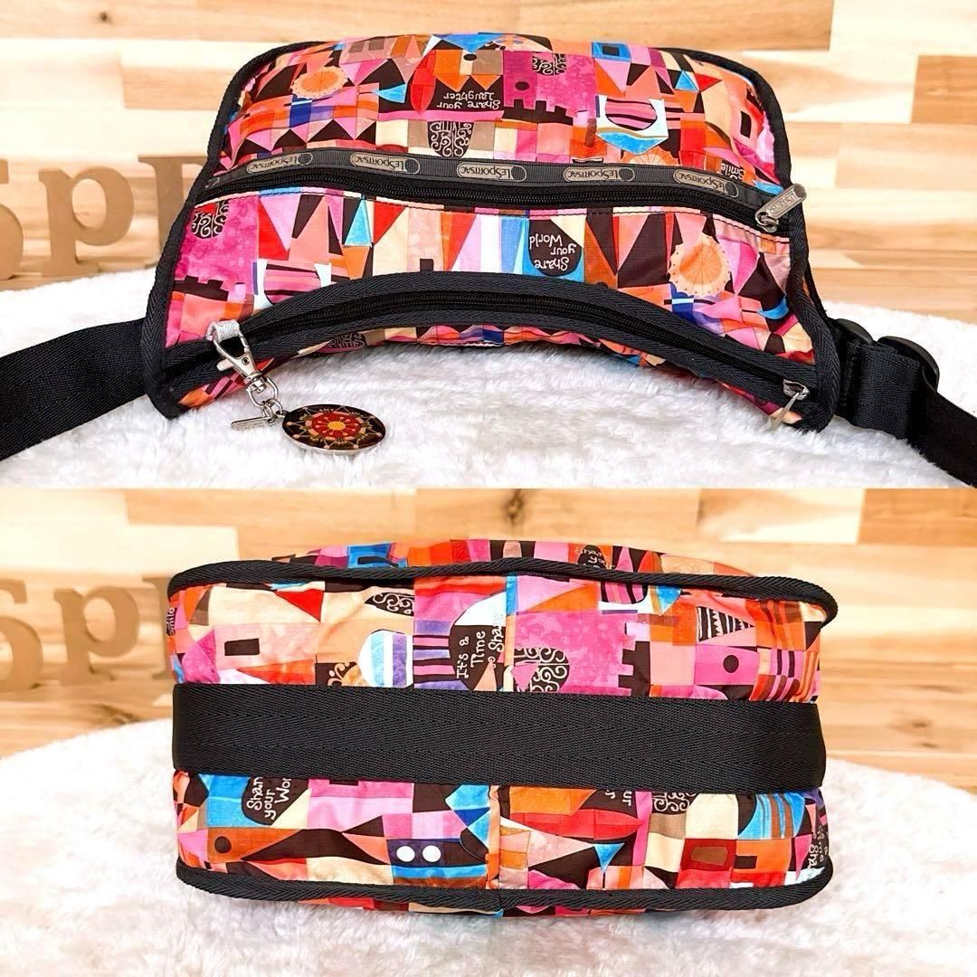  レスポートサック×ディズニー イッツアスモールワールド ショルダーバッグ 斜めがけ クロスボディ ポーチ付き 軽量ナイロン ショルダーバッグ ショルダーバッグ