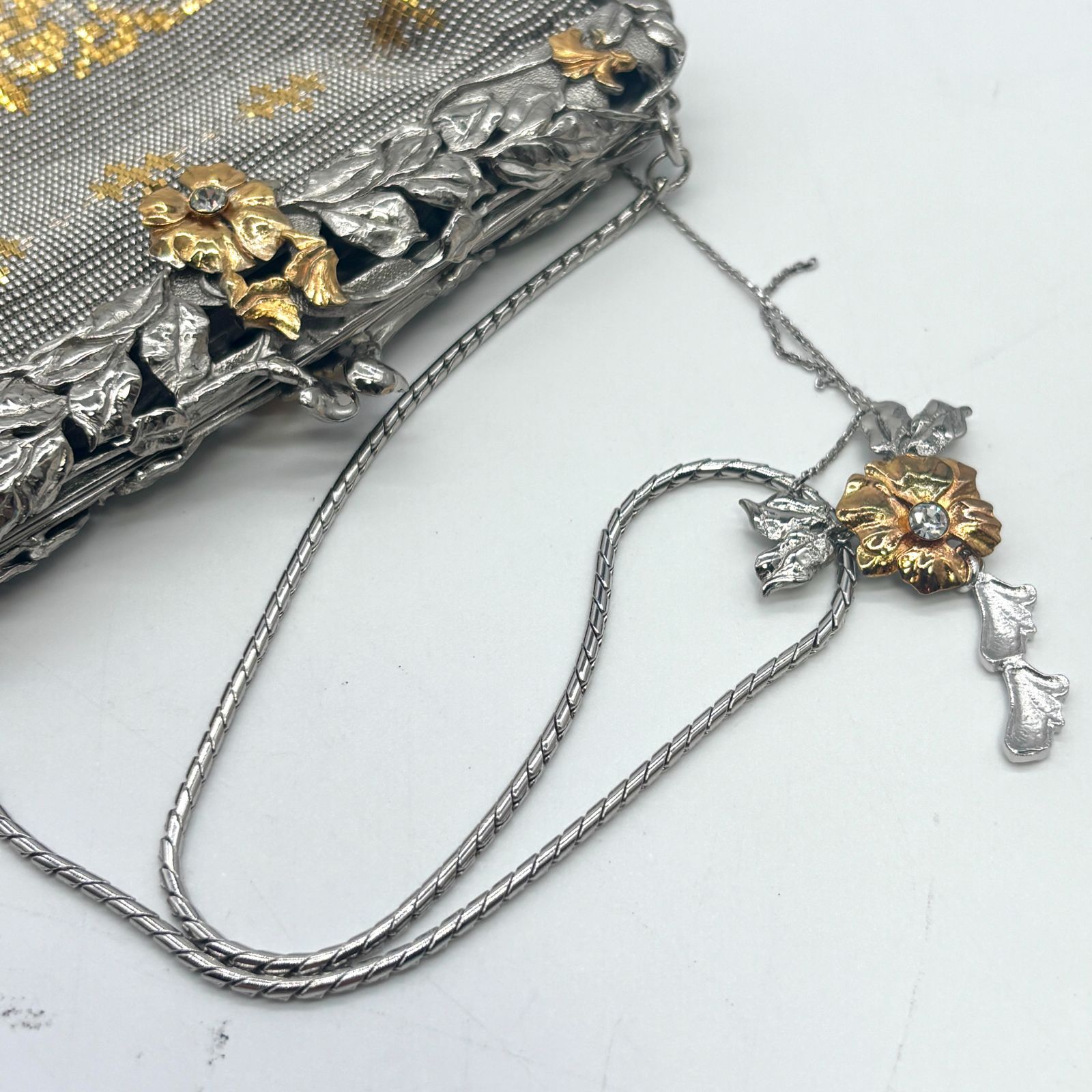 倉橋佳子 Yoshiko Kurahashi ART DECO メタルビーズ バッグ がま口