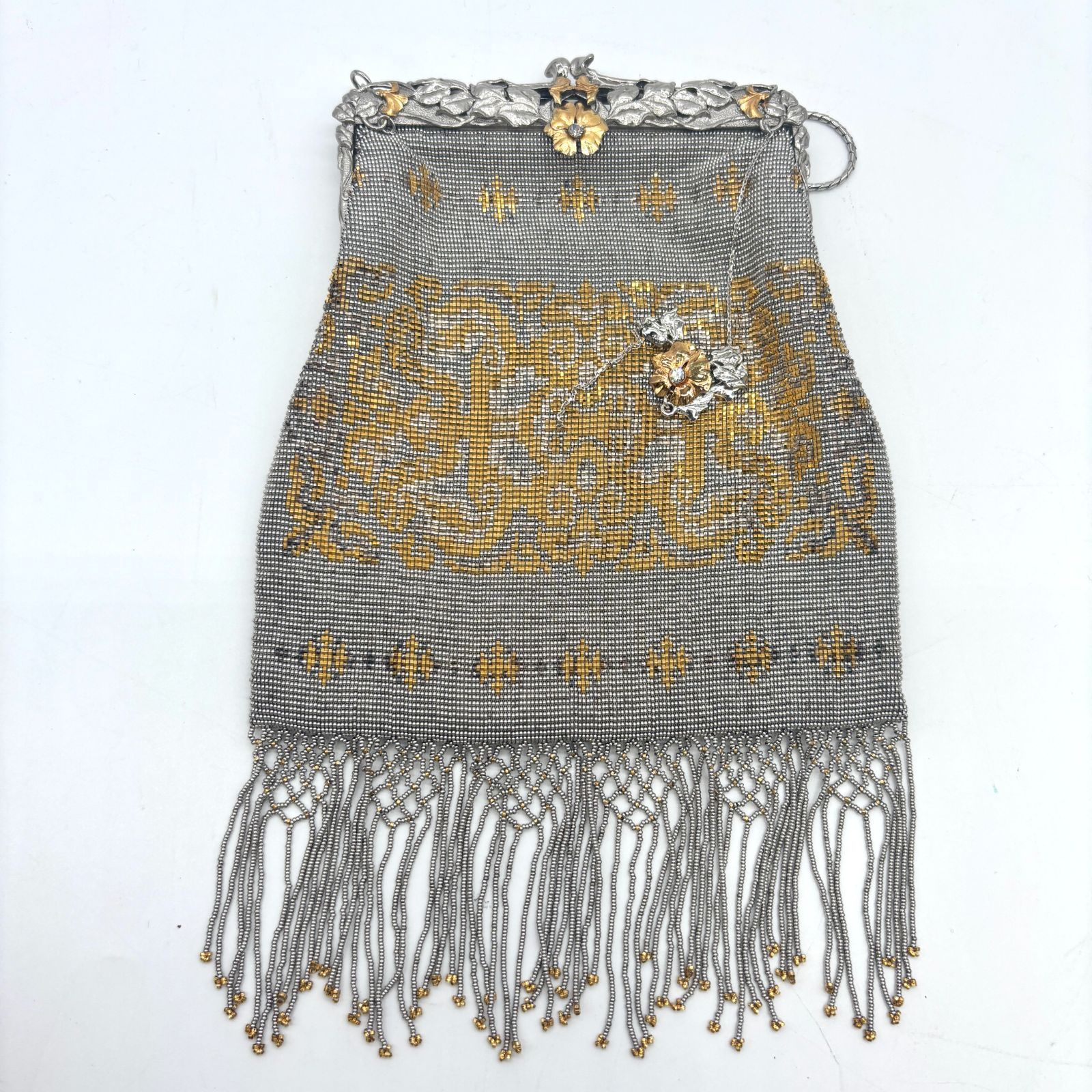 倉橋佳子 Yoshiko Kurahashi ART DECO メタルビーズ バッグ がま口