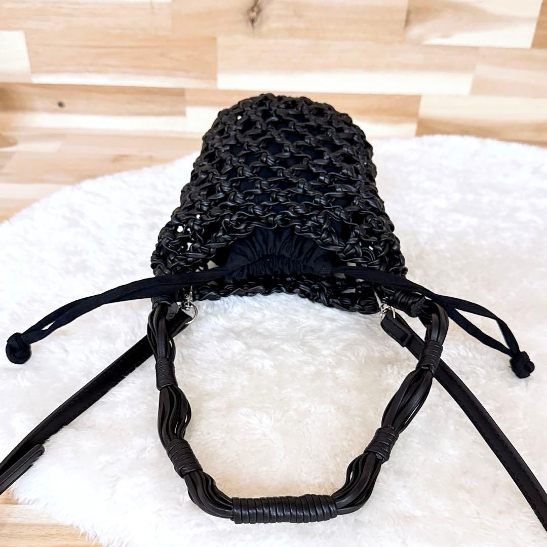 フェイクレザー 巾着