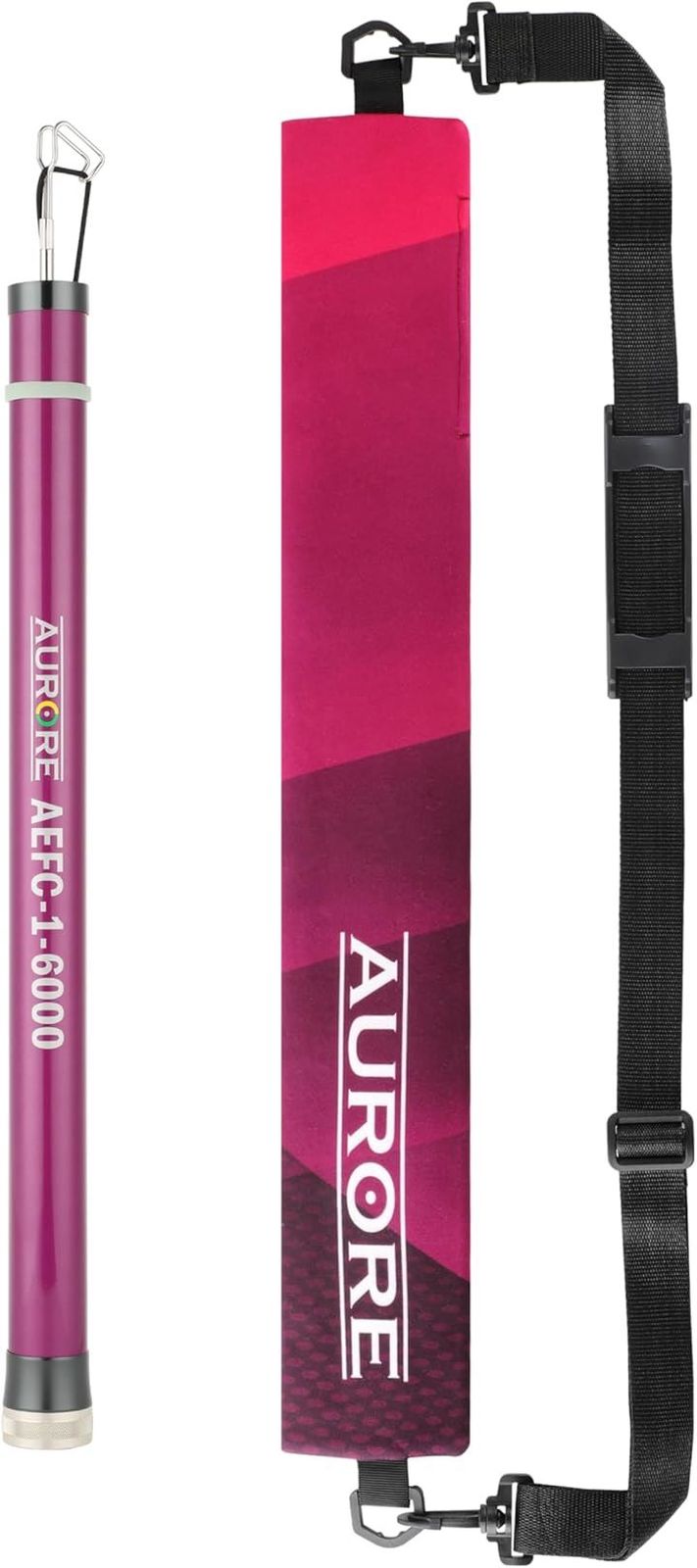 AURORE ケーブル索引 通線工具 伸縮 配線竿 引っ掛け棒 電工竿 カーボンとガラス繊維採用 手元竿GFRP製 点検口 天井裏 OAフロア 狭い空間の配線に最適 先端蓄光タイプ 軽量 オーロレ興業 京都 紫 伸長 6m