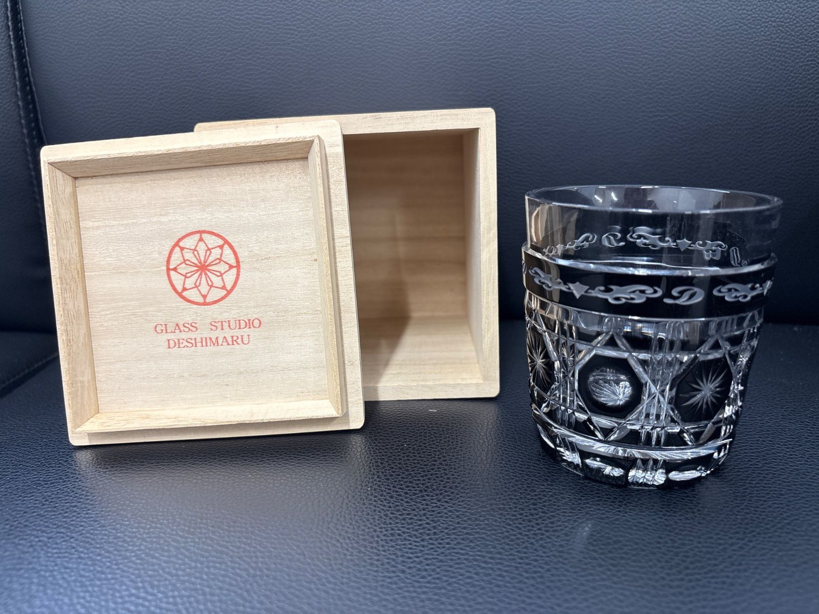 霧島切子タンブラー BLACK LINE ロックグラス