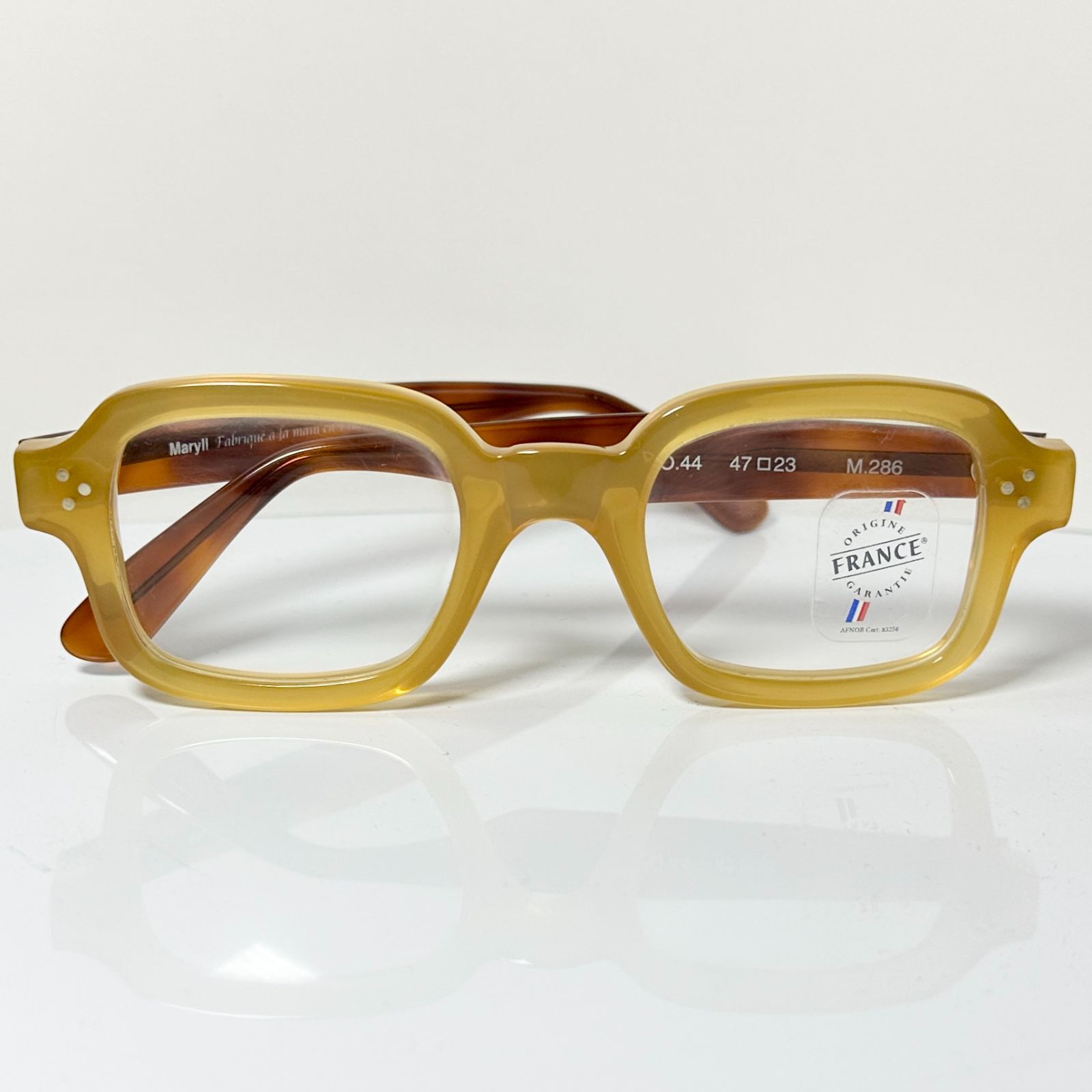 フランス製 マツケリー素材 PO 44 M 236 Maryll メガネ クラウンパント Crown panto フレームフランス Frame France マリル