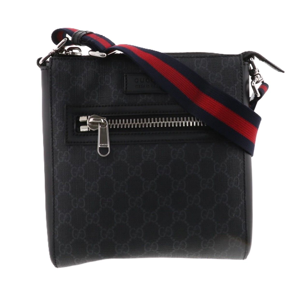 GUCCI グッチ スモール メッセンジャーバッグ ショルダーバッグ 523599 メンズ GGスプリームキャンバス グレー