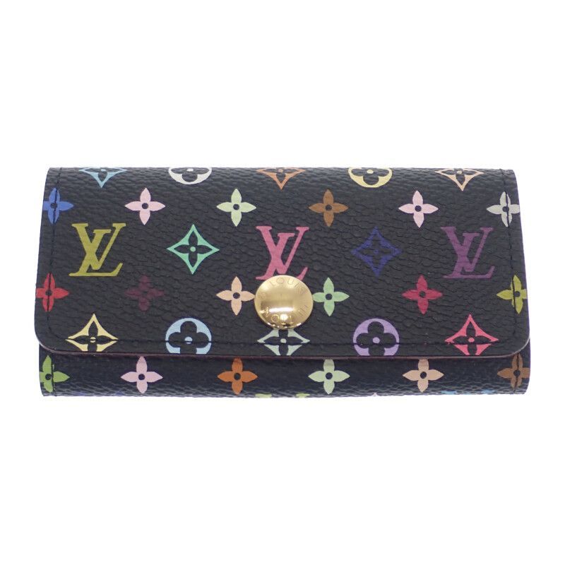 LOUIS VUITTON LOUIS VUITTON マルチ ミュルティクレ4 M93732 キーケース モノグラム ブラック グルナード ゴールド金具 レディース 小物