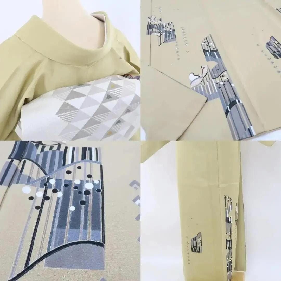  百華 N 412 螺鈿 手縫い仕立て 正絹 訪問着 着物 訪問着 付け下げ 着物