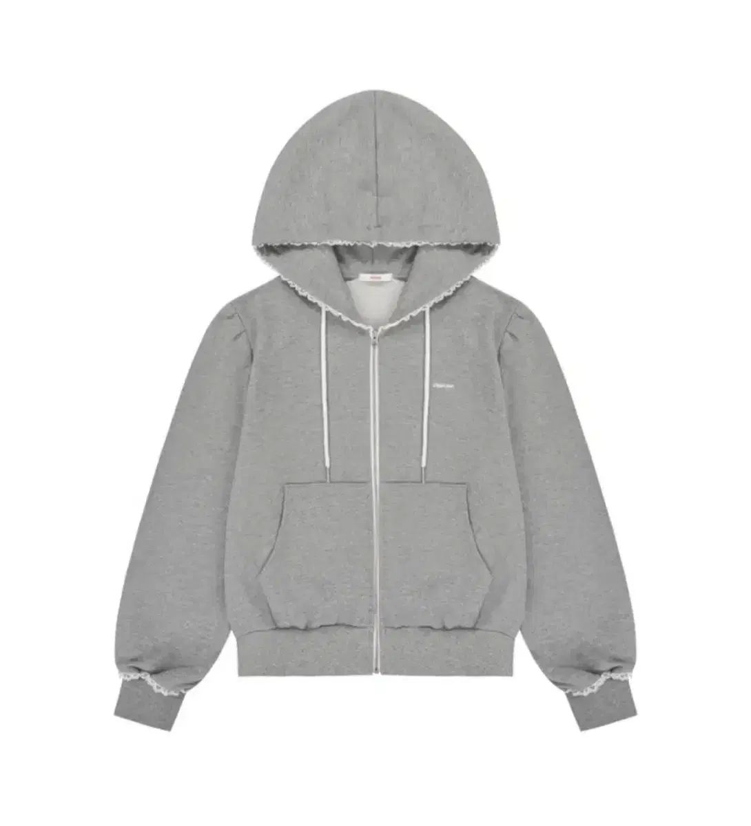 オモモ omomo リリース フードジップアップ グレー