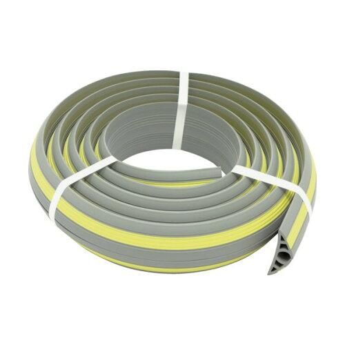 2営業日で発送 大研 ケーブルプロテクタ2 20x10M グレー 黄色ライン入り CP220X10MGY 4335