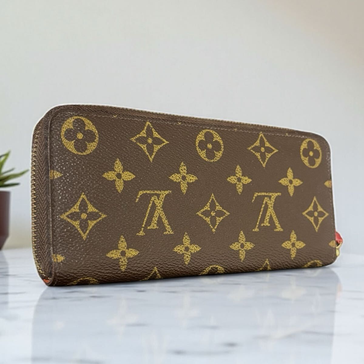q97 ポルトフォイユクレマンス モノグラム オレンジ 長財布 ルイヴィトン Louis Vuitton ラウンドジップ ラウンドファスナー