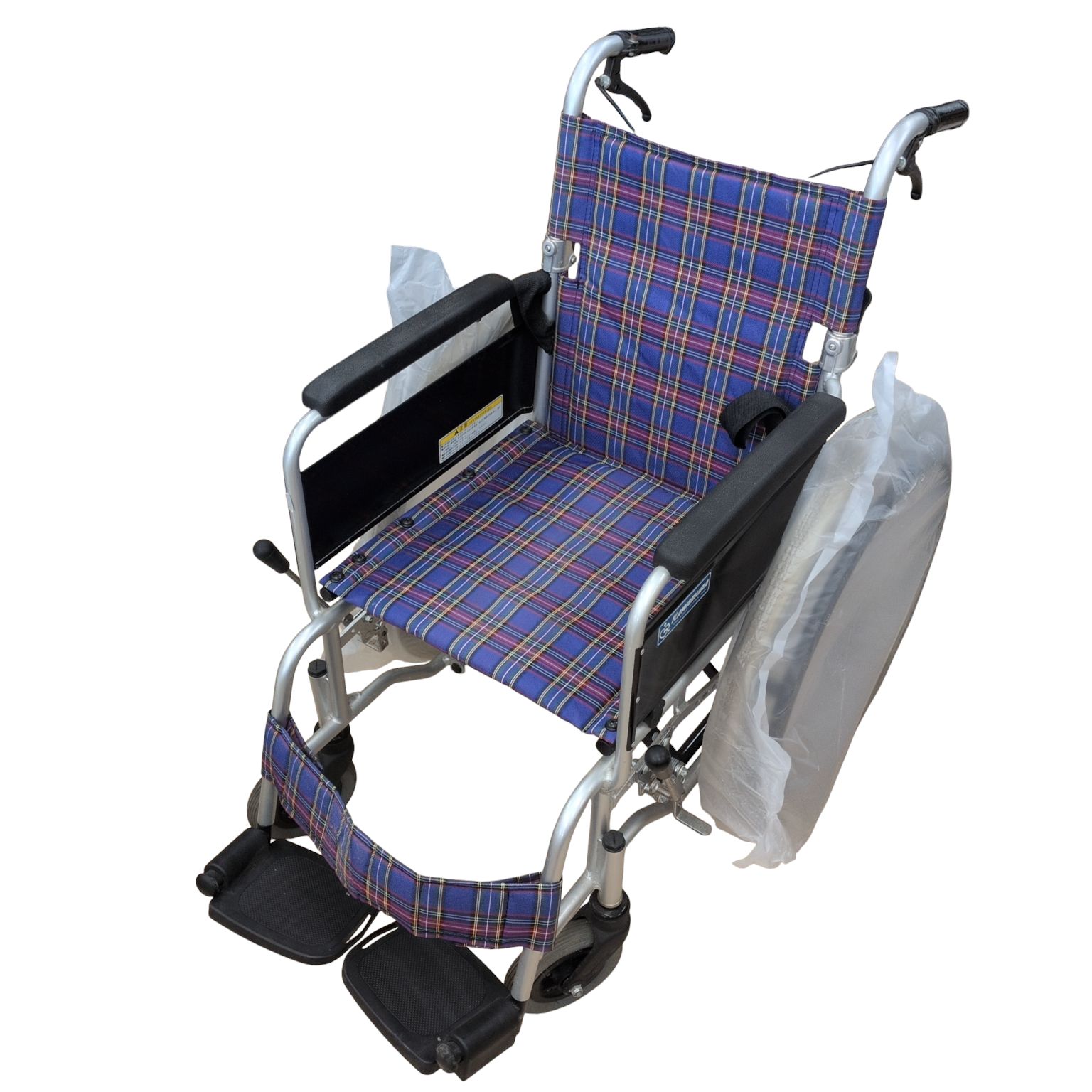 KAWAMURA 介助用 車椅子 自走式 カワムラサイクル チェック柄