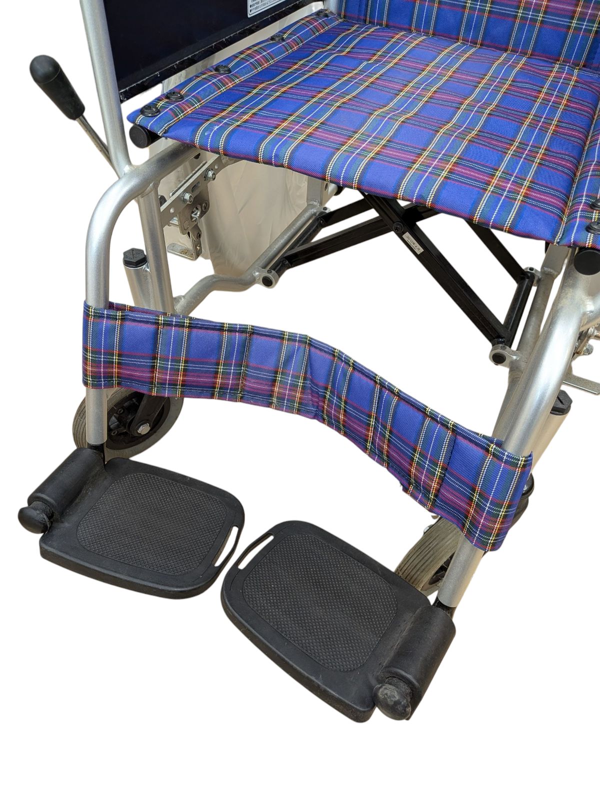 中古】KAWAMURA 介助用 車椅子 自走式 カワムラサイクル チェック柄