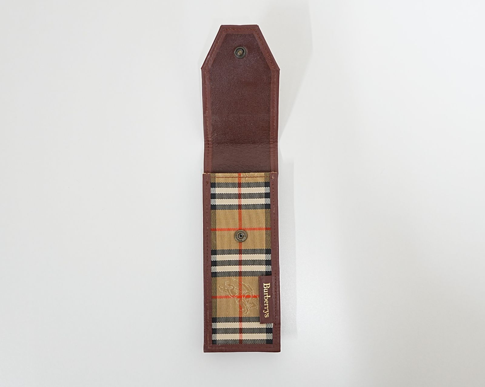 NI] Burberrys バーバリーズ ペンケース ブラウン ベージュ ノバ