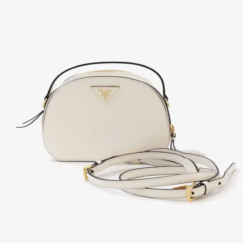 PRADA プラダ 1BH123 オデット サフィアーノ クロスバック 白