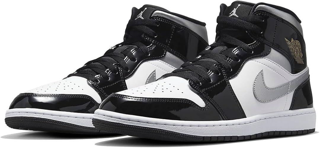 ナイキ エア ジョーダン 1 ミッド SE AIR JORDAN MID ブラック ホワイト メタリックゴールド メタリックシルバー HV 0789 010 29 5 cm