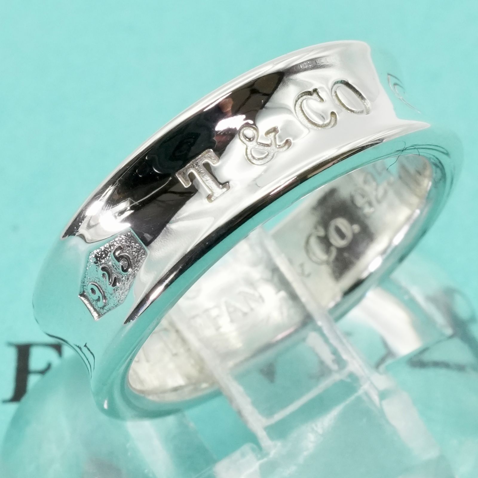 極美品17.5号 ティファニー 1837ナロー ミディアム リング25-1852