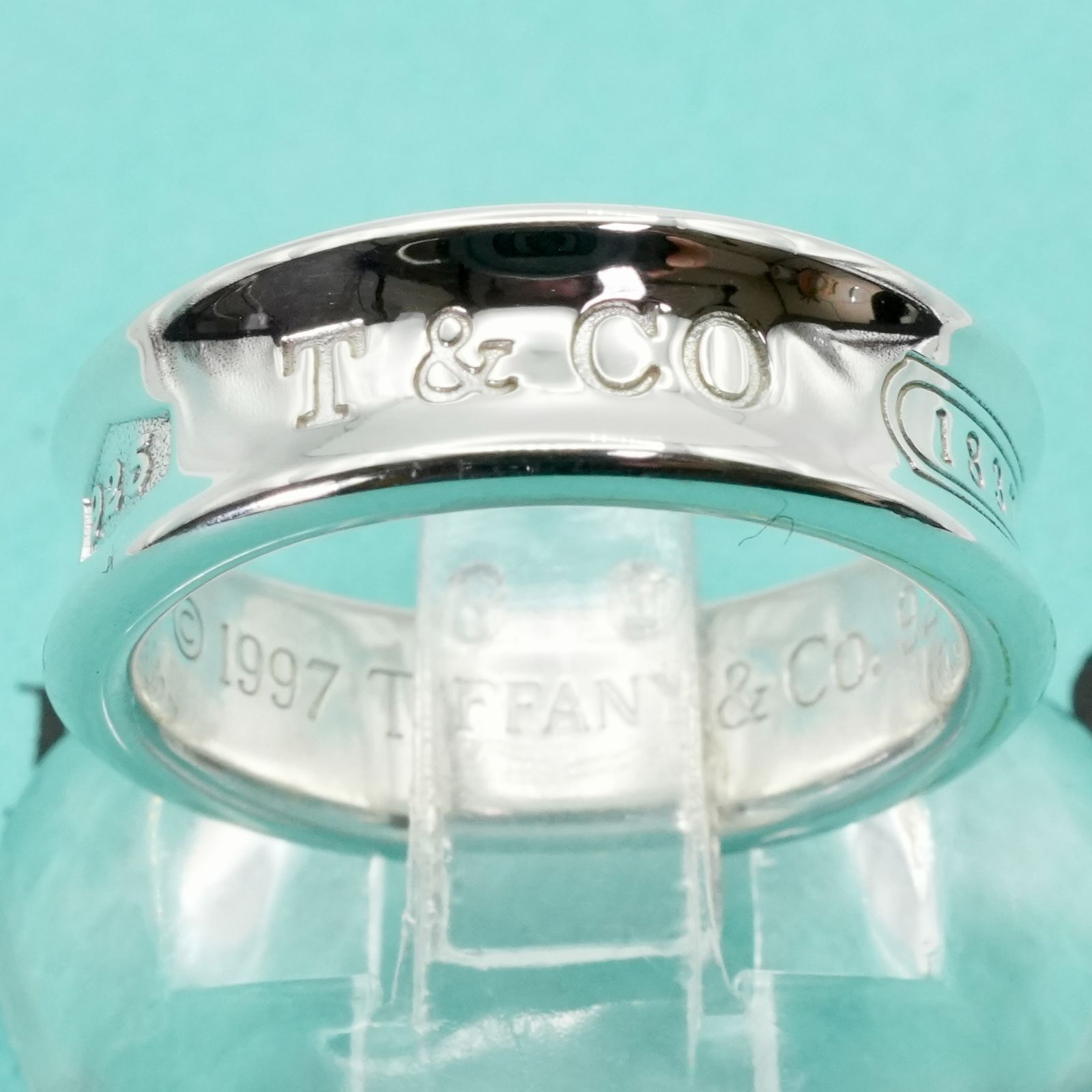 極美品17.5号 ティファニー 1837ナロー ミディアム リング25-1852