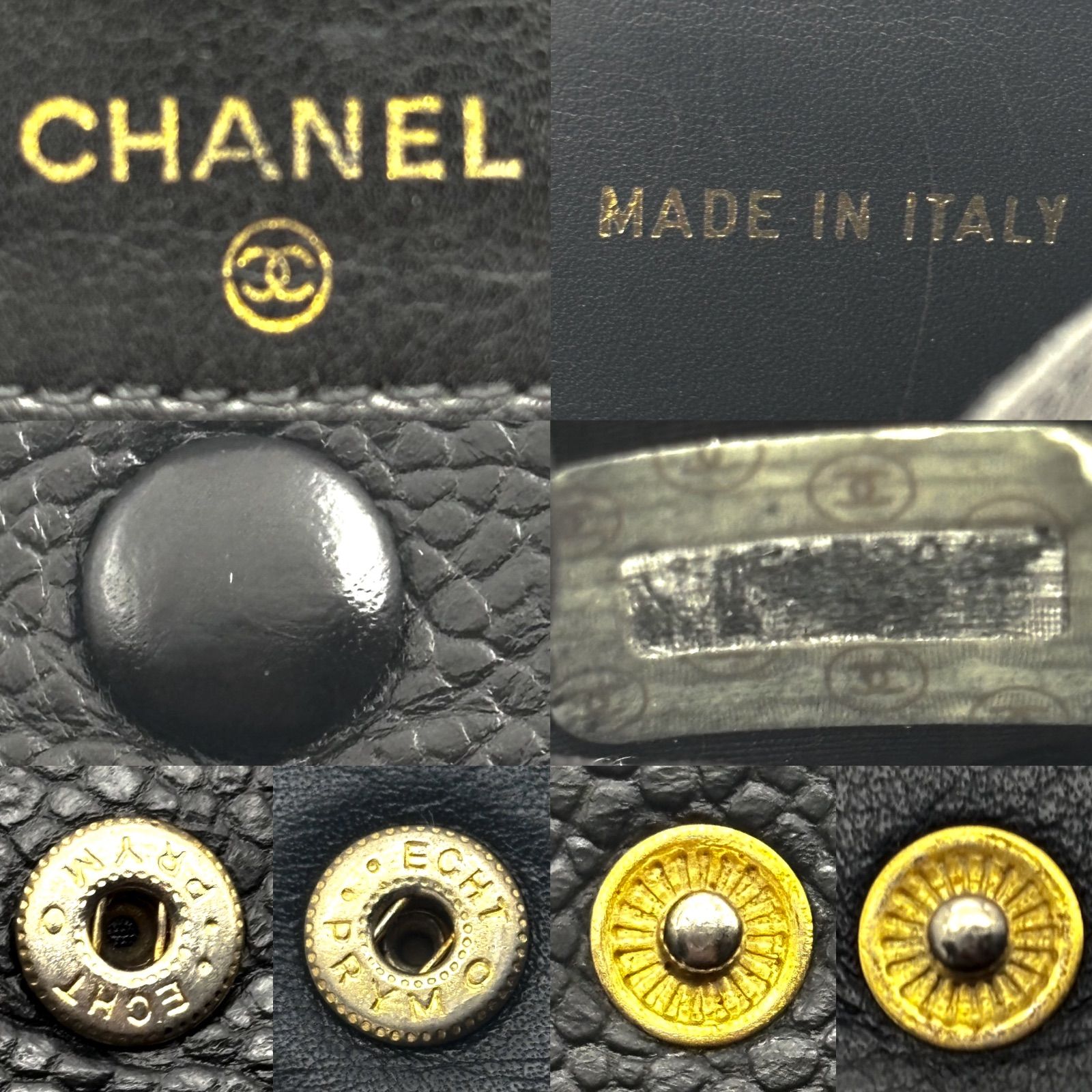 極美品✨】シャネル 財布 ココステッチ キャビアスキン Wホック 二つ折